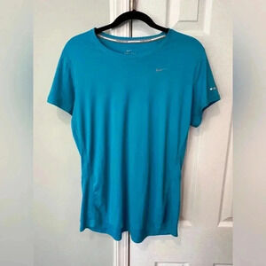 Nike Dri Fit Running Women’s XL Blue Short Sleeve Shirt